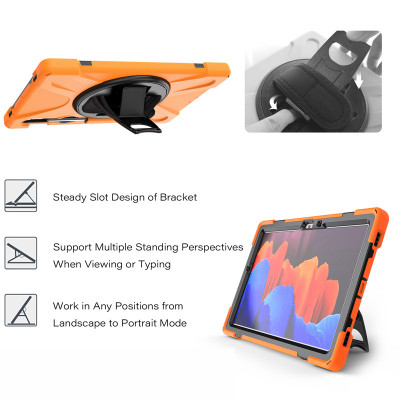 Ốp Lưng dành cho Samsung Galaxy Tab S10 Plus/S10 Ultra/S10 FE/S9/S9 FE/S9 Plus/S9 Plus FE/S9 Ultra/Tab S8 Plus/S8 Ultra/S7 Plus Có Chân Dựng, Dây Đeo Vai Và Tay Chống Sốc hiệu Zaki - Hàng Chính Hãng