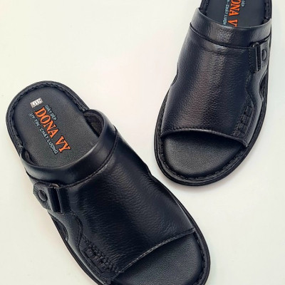 DÉP QUAI NGANG NAM DA BÒ TỰ NHIÊN DONAVY CAO CẤP 3 Ô VUÔNG CÓ KHUY CHỐNG RỈ SÉT, ĐẾ SIÊU NHẸ DONAVY3V