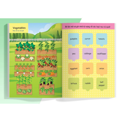 Sách - Lật Mở Từ Vựng Tiếng Anh Đầu Tiên Cho Bé - Cuốn 2 - Megabook