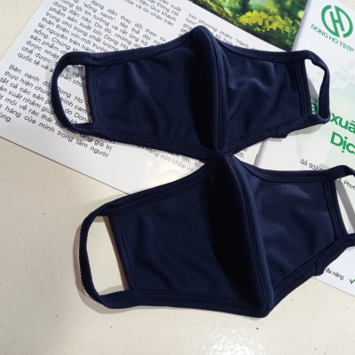 Combo 10 cái Khẩu Trang Vải 3 Lớp Màu Xanh Navy