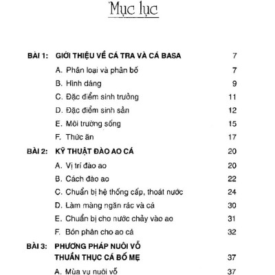 Kỹ Thuật Nuôi Cá Tra Và Cá Basa Trong Ao  - VL