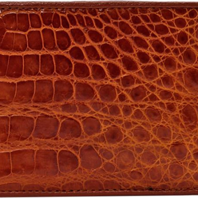 Ví Nam Da Cá Sấu Gù Đầu Huy Hoàng HT2215 (12.5 x 10 cm) - Vàng