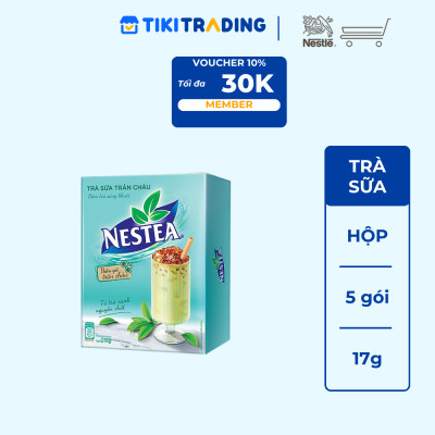 Trà sữa NESTEA trân châu hộp 5 gói x 17 g