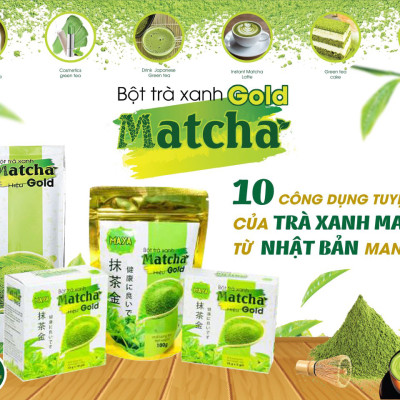 Hộp trà xanh Matcha Gold - 10 gói x 10g