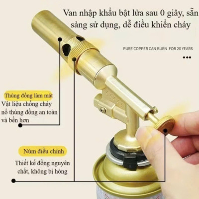 [KoSuyTu] KHÒ GAS BẰNG ĐỒNG NGUYÊN CHẤT – BẮN LỬA SIÊU MẠNH, ĐIỀU CHỈNH LINH HOẠT CÔNG SUẤT - BỀN BỈ, AN TOÀN, SIÊU TIỆN DỤNG