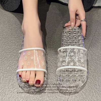 Dép nữ đi trong nhà, dép nhựa quai ngang đi trong nhà vệ sinh chống trơn trượt Linh Chi Bedding