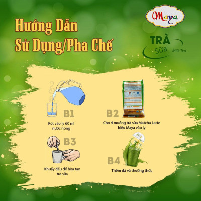 Trà sữa hòa tan Maya Matcha Latte - Túi 1 kg
