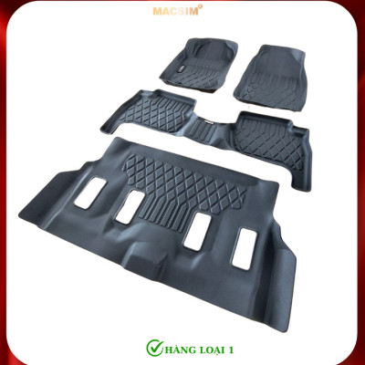 Thảm lót sàn sd Toyota Rush 2017 - nay Nhãn hiệu Macsim chất liệu nhựa TPE cao cấp màu đen