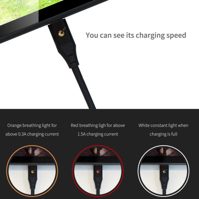 Dòng dữ liệu ánh sáng Gulikit NS10 để chuyển đổi cáp sạc USB Type-C