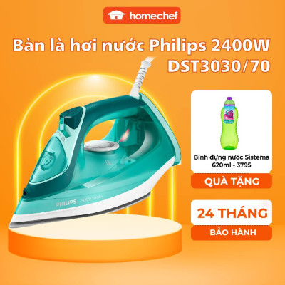 Bàn là, bàn ủi hơi nước cầm tay Philips DST3030, công suất 2400W, phun hơi tự động, bảo hành 2 năm | Hàng Chính Hãng