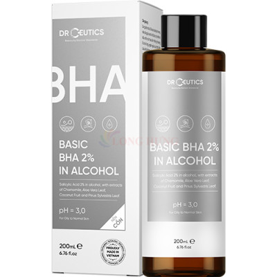Dung dịch DrCeutics Basic BHA 2% In Alcohol giúp loại bỏ tế bào chết trên da (100ml/200ml) - Hàng chính hãng