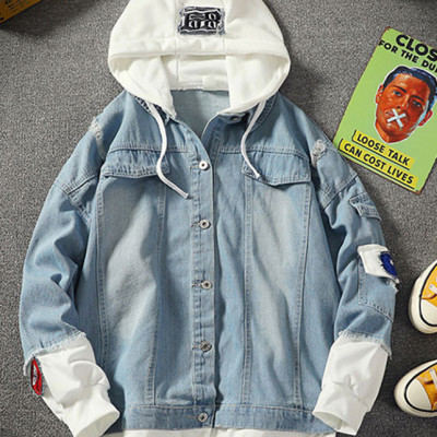 Áo khoác jeans nam hoodie AB05