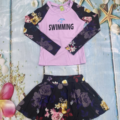 Váy Bơi Dài Tay Họa Tiết Trẻ Trung