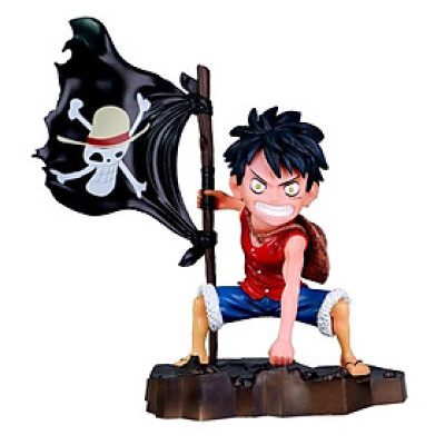 Mô hình One Piece : Mô hình Luffy cầm cờ