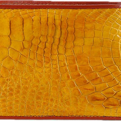 Ví Nam Da Cá Sấu Gù Chân Huy Hoàng HT2754 - Vàng Nghệ