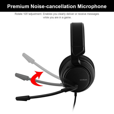 Tai nghe chơi game NUBWO N12 dành cho máy tính xách tay PC có Mic khử tiếng ồn Điều khiển âm lượng AUX 3,5 mm