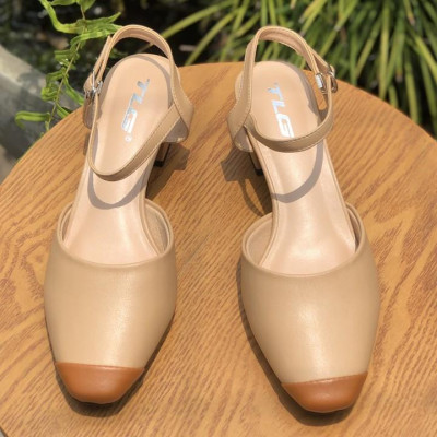 Sandal nữ 3 phân gót trong siêu dễ thương 21341