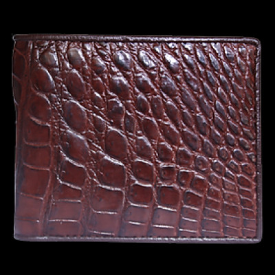  Ví nam da cá sấu màu nâu đỏ HJ92237-45-55-59-71