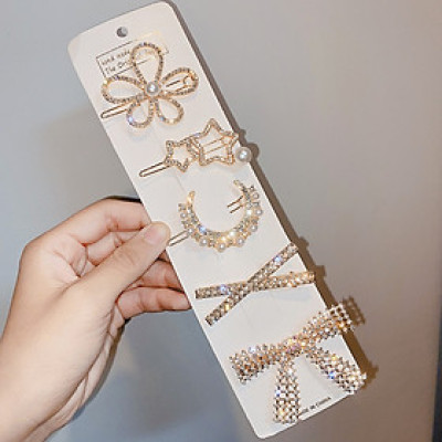 Sét 5 Kẹp Tóc Đính Đá