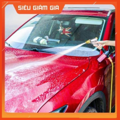 Bộ dây vòi xịt nước rửa xe,tưới cây .tăng áp 3 lần, loại 7m,10m 206236 đầu đồng,cút đồng, + tặng túi đựng bút