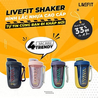 Bình lắc Tritan LiveFit thời trang cao cấp 550ml