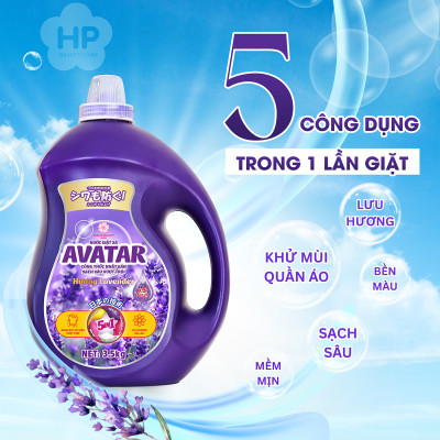 Nước Giặt Xả 5 Trong 1 Hương Lavender Avatar 3,5 Kg