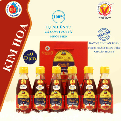 CB11.Combo 2 hộp nước mắm 40 độ đạm chai 180ml - Hộp 6 chai - mỗi chai 180ml