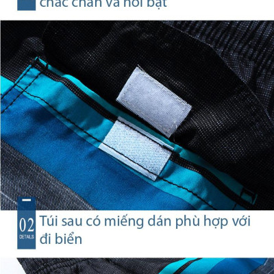 Quần shorts đi biển nam vải dù(gió), phong cách {mã SQ212V}