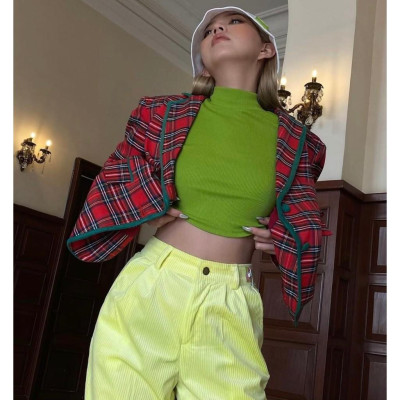 Quần Dài Nhung Vàng TARTAN - Velvet Pant / Yellow / Best Seller 