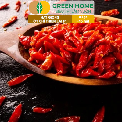 Hạt Giống Ớt Chỉ Thiên Greenhome, Gói 1gr, Sai Trái, Siêu Cay, Dễ Trồng Quanh Năm, Nảy Mầm Cao, Thu Hoạch Nhanh G10
