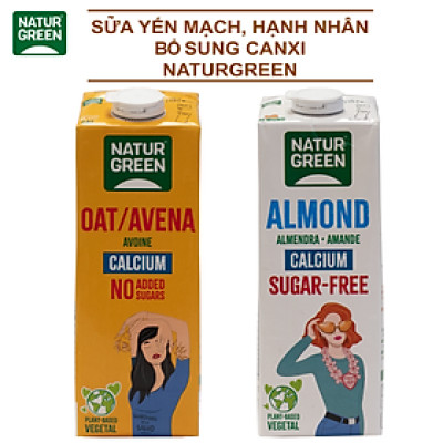 Sữa Yến Mạch/Hạnh Nhân Không Đường - Oat/Almond Milk Sugar-free NaturGreen 1L
