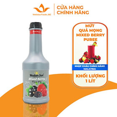 Mứt Madamsun hỗn hợp quả mọng (Mixed Berry Puree Mix) chai 1L - Hàng nhập khẩu Malaysia