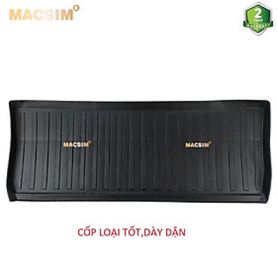 Thảm lót cốp xe ô tô Kia Carnival 2022 (sd) nhãn hiệu Macsim chất liệu TPE cao cấp màu đen