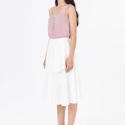 De Leah - Áo 2 Dây Cúc Bọc H