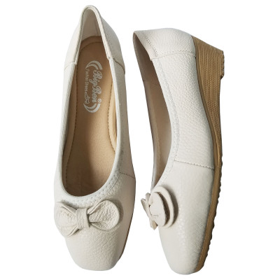 Giày Búp Bê Nữ Da Bò Thật BIGGBEN Cao 5 Phân BB141