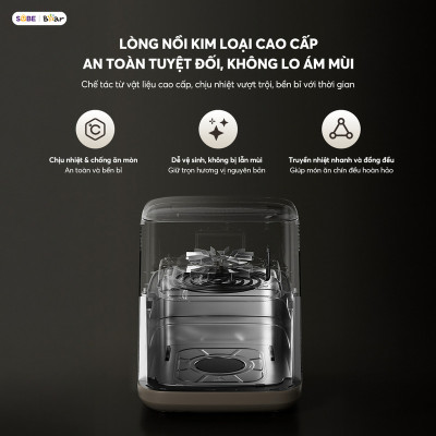 Nồi chiên không dầu Bear 6L AF-5H20J75 hàng chính hãng