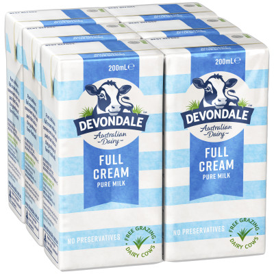 Thùng 4 Lốc Sữa Nguyên Kem Devondale Fullcream (4 x 6 x 200Ml)