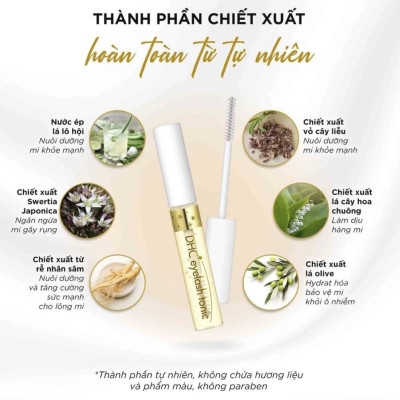 Tinh chất dưỡng mi Eyelash Tonic DHC Nhật Bản 6.5ml ngừa gãy rụng, giúp mi dài, chắc khoẻ