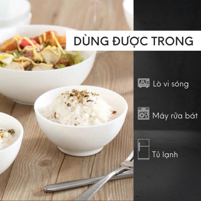 Bát tô/Bộ 6 bát tô thủy tinh Luminarc Diwali 18cm N3975*6, dùng lò vi sóng, máy rửa bát