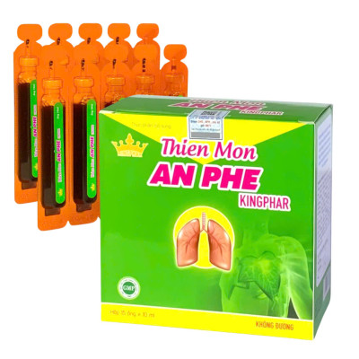 Siro ho Thiên môn an phế Kingphar 3 , hộp 15 ống x 10ml, giảm ho, đờm, khản tiếng