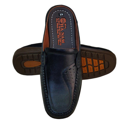 Dép Bít Mũi Nam Da Bò Thật TiTi ĐÔ Cao Cấp GSB2098d