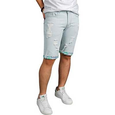 Quần Short Jean Nam Muidoi Qq32 - Trắng Xanh