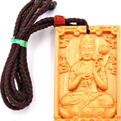 Vòng cổ mặt phật - gỗ hoàng đàn - Đại thế chí bồ tát MG18 - tuổi Ngọ