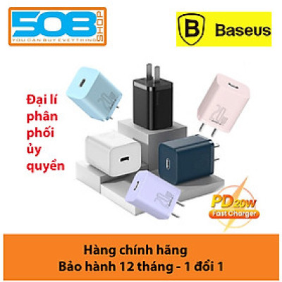 Cốc sạc nhanh Baseus Super Si PD 20W CCSUP-A01 for iPhone 12 (Màu ngẫu nhiên) HÀNG CHÍNH HÃNG