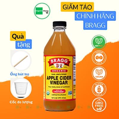 Giấm táo hữu cơ Bragg 473ml