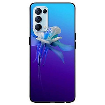Ốp lưng dành cho Oppo Reno 5 mẫu Hoa Lan Xanh Trắng