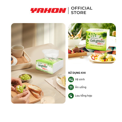 Combo Bao Khăn ăn cao cấp 33*33cm Let-green, 100 Tờ/Bao