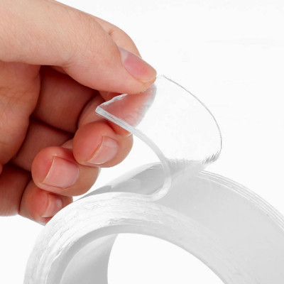 Băng keo trong suốt đa năng dán siêu dính trên mọi bề mặt, keo nano 2 mặt chống thấm tiện lợi dài 3cmx3m