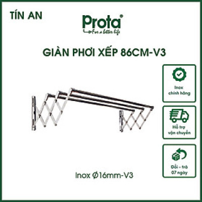 [CHÍNH HÃNG] Giàn phơi đồ inox co giãn thông minh PROTA 86cm – Bảo hành 12 tháng – Cam kết 1 đổi 1 – Chất lượng cao