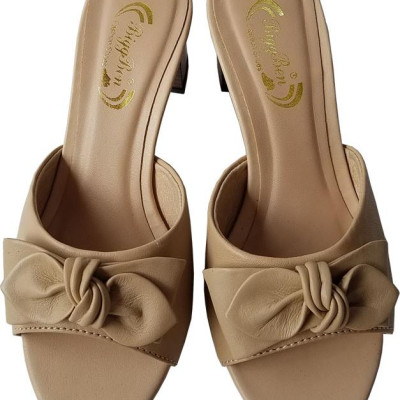 Dép Cao Gót Nữ Da Bò BIGGBEN Cao Cấp DCG33